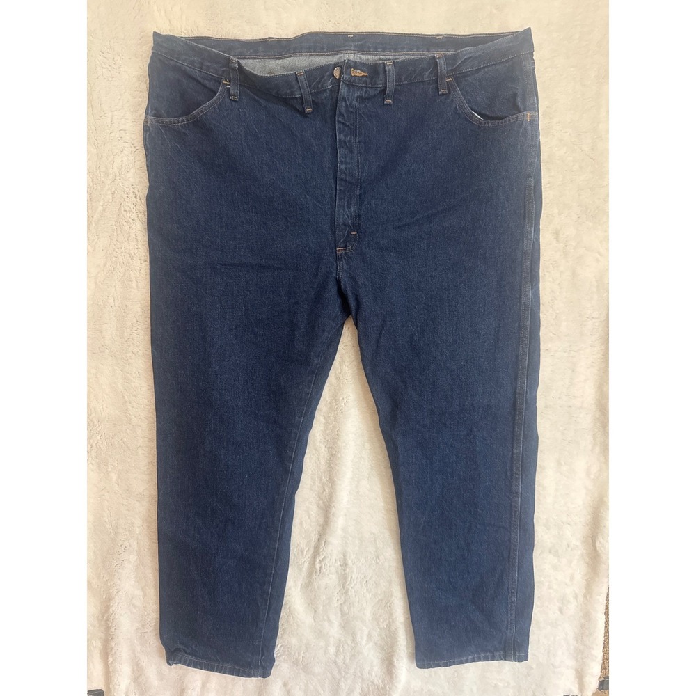 Rustler Mens Jeans‎ Relaxed Fit 48x30 Blue Denim Cotton Blend Workwear Pants